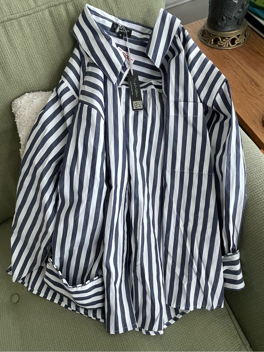 Long Sleeved Oversize Button Down Shirt